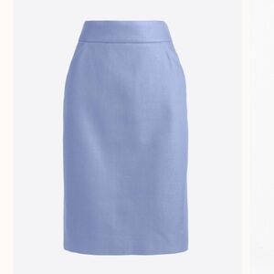 J. Crew Pencil skirt in double-serge cotton French blue size 4